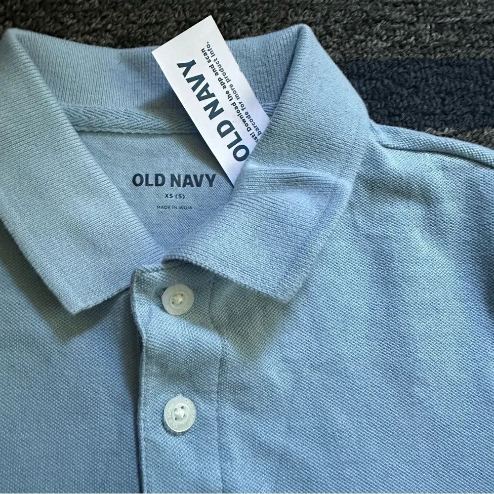 Old‎ Navy Boys Sky Blue Polo Short Sleeve Tee New with tags Size 5
